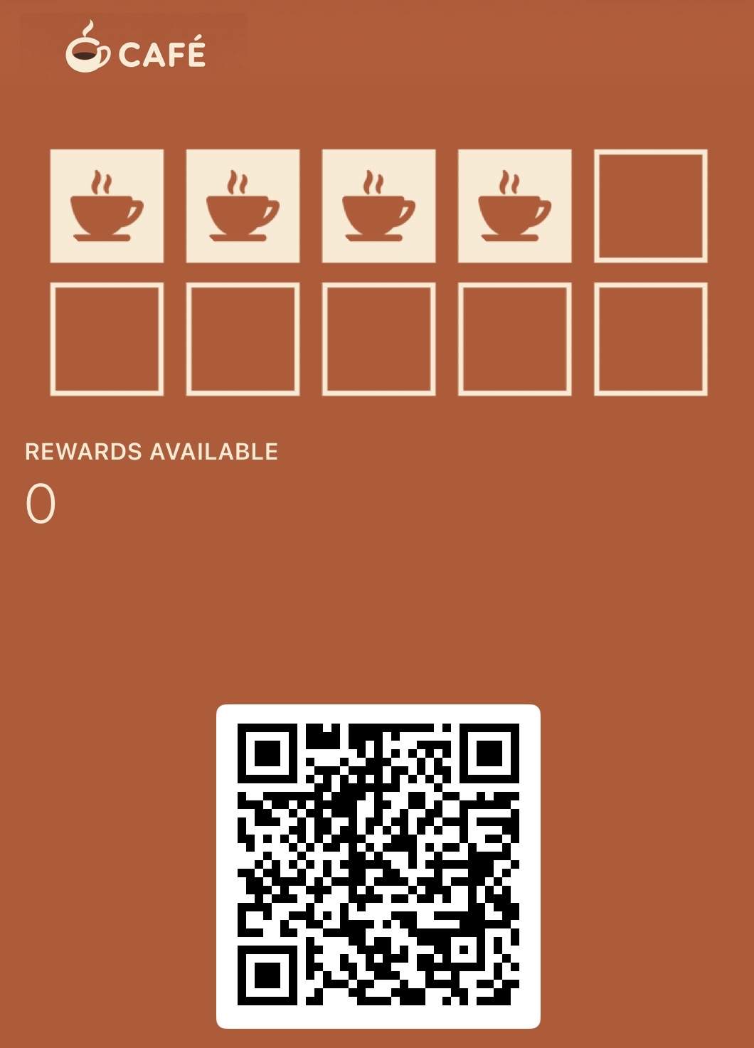 المقاهي loyalty card